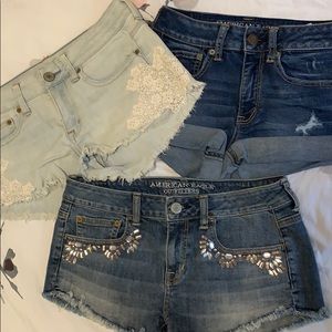 3 pairs of american eagle shorts for one deal!!